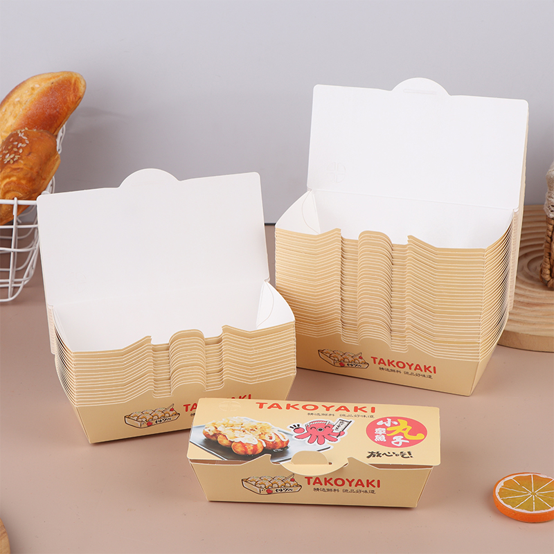 Food Packed Snacks - 【F】50pcs Octopus Ball Packaging Box Japanese