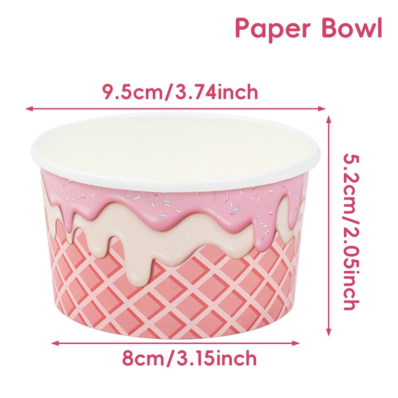 5-50pcs/Pack Paper Ice Cream C - огляд і ціна Food Snacks For Kids Party