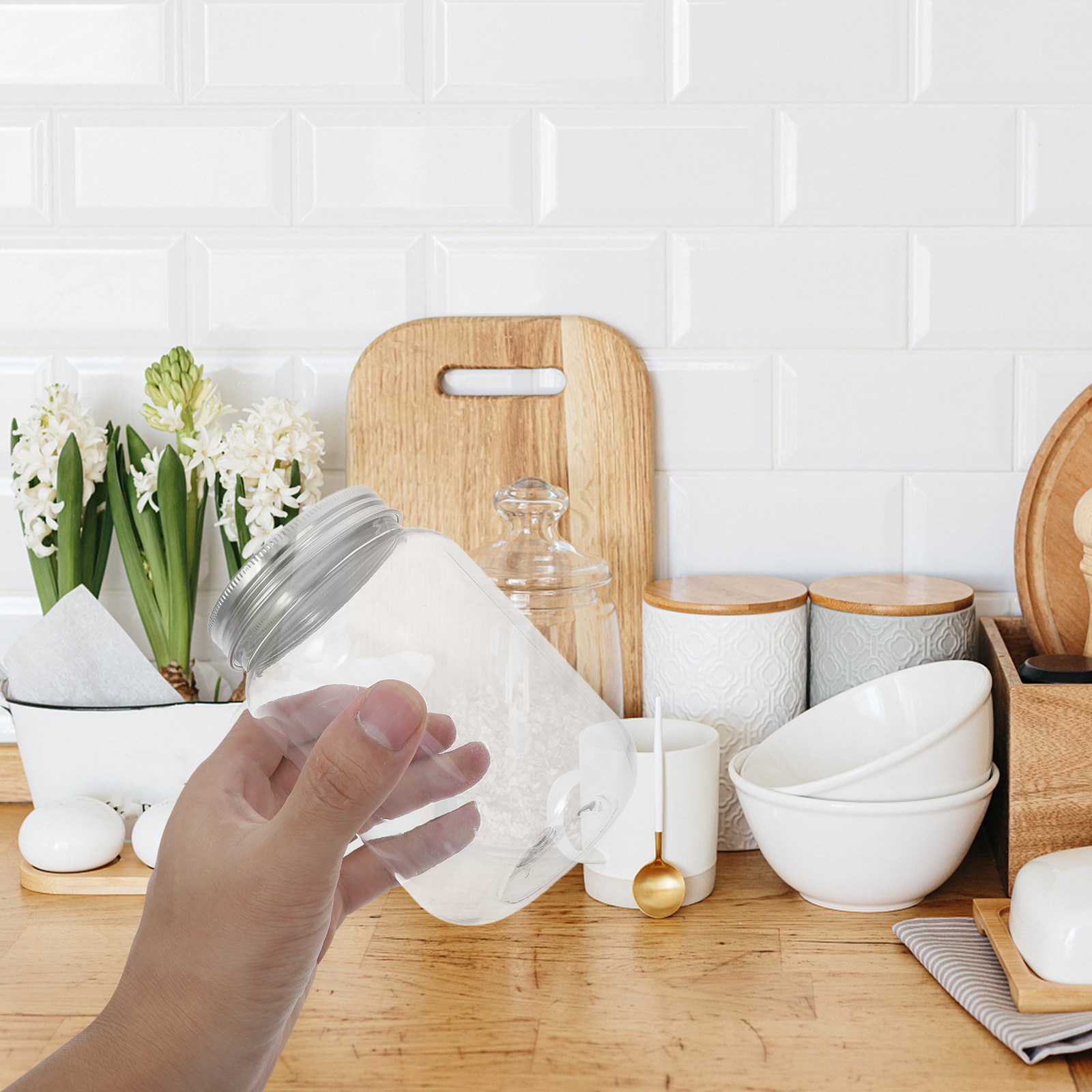 Airtight Food Storage Jars wit - огляд і ціна Food Packed Snacks