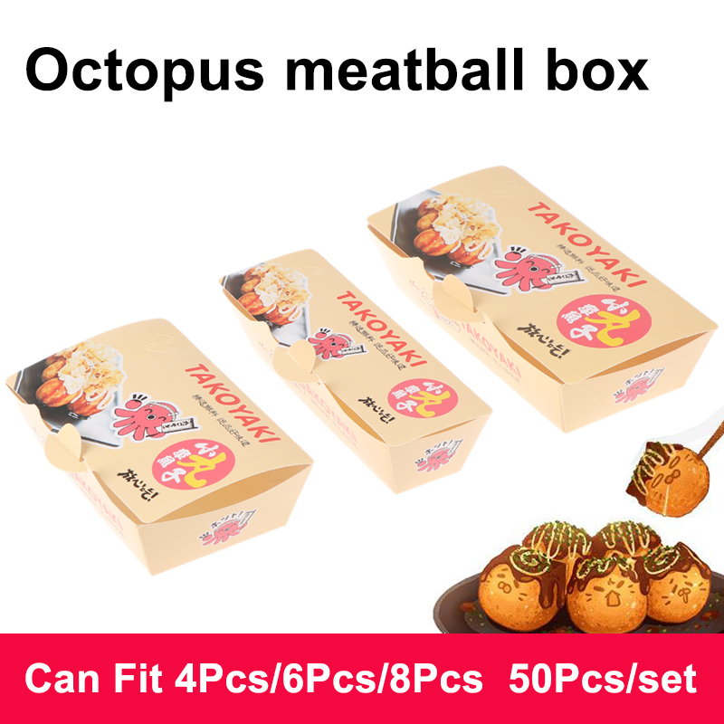 【F】50pcs Octopus Ball Packagin - огляд і ціна Food Packed Snacks