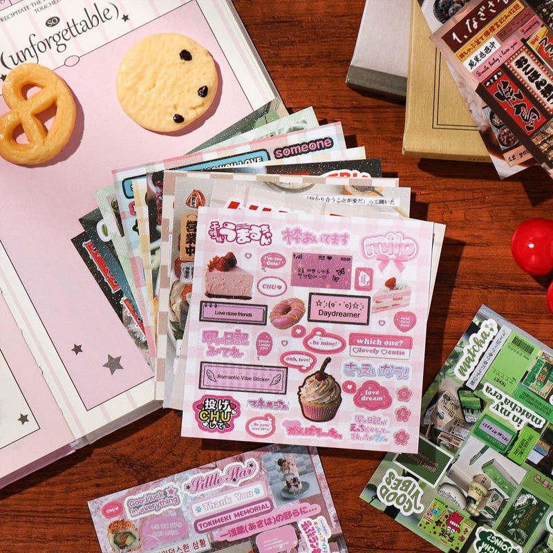 30Pcs Aesthetic Vintage Food L - огляд і ціна Snacks Food Labels