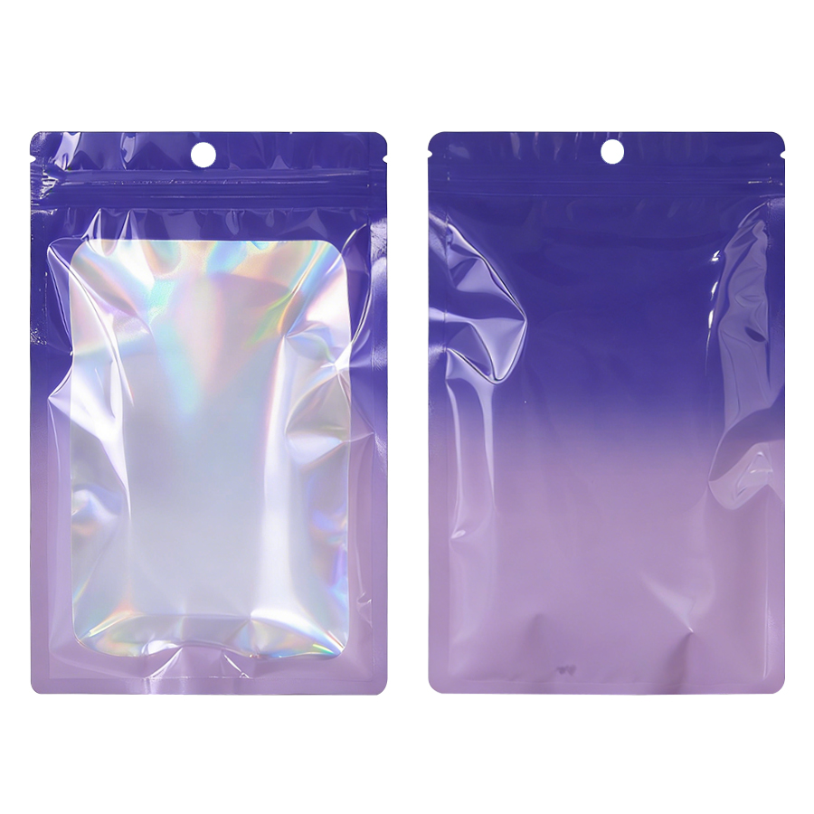 Holographic Color Square Zippe - огляд і ціна Food Packed Snacks