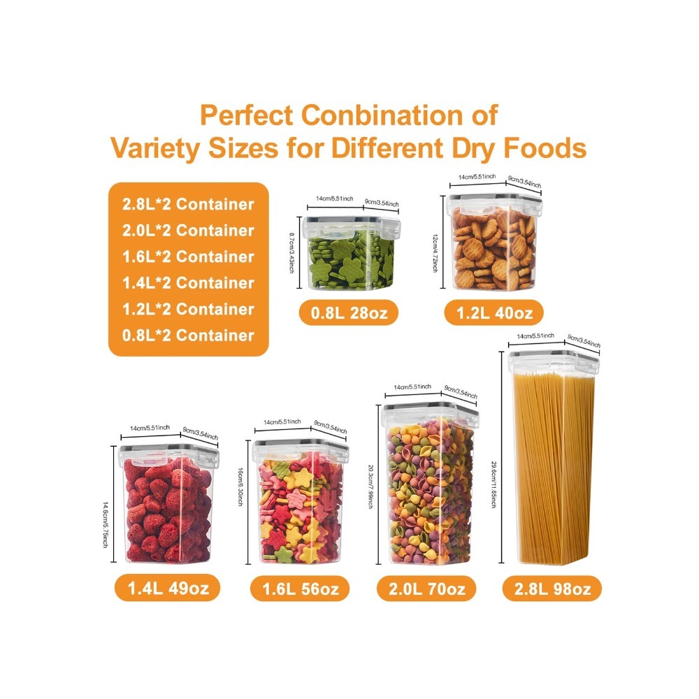 24Pcs Sealed Food Storage Cont - огляд і ціна Snacks Food Labels