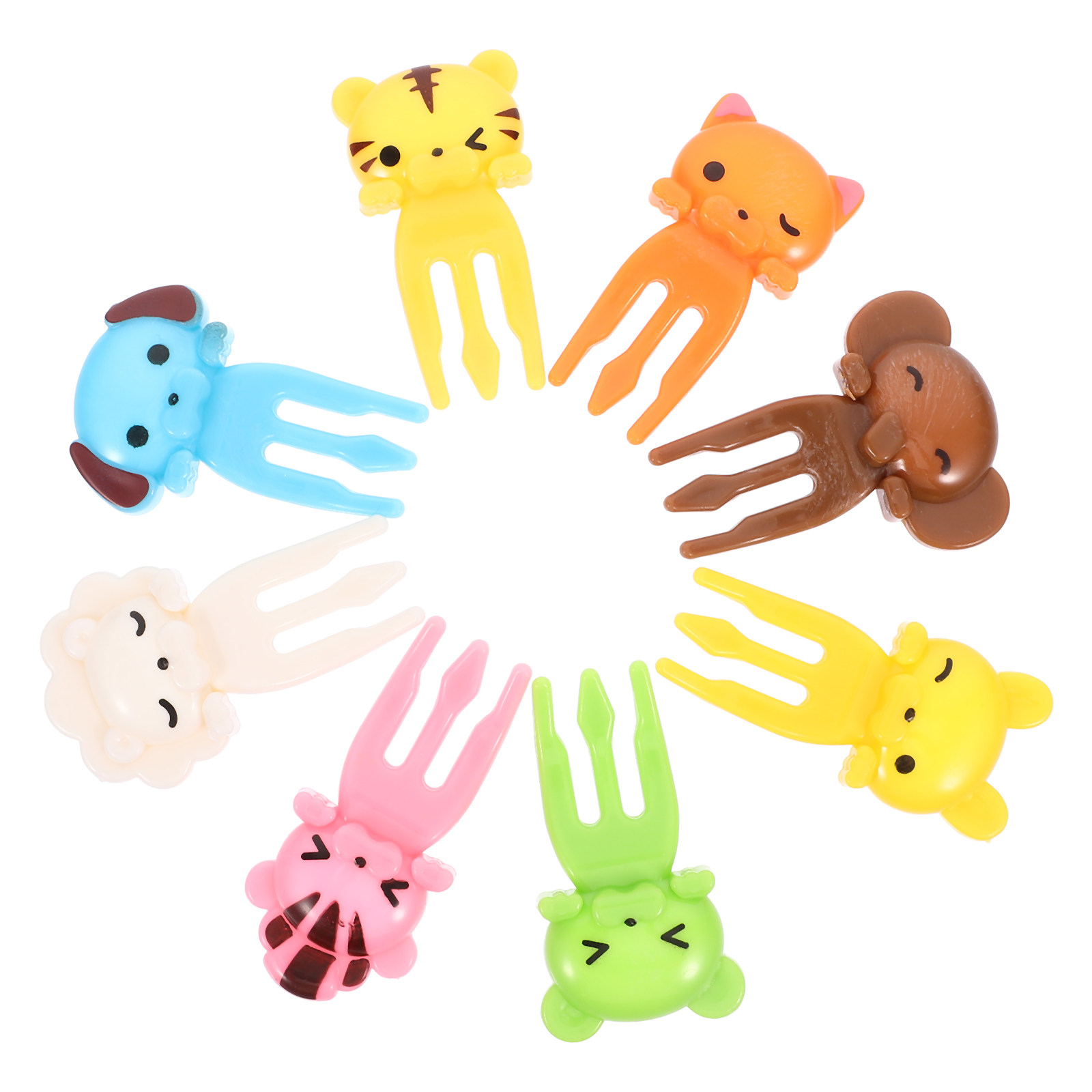8Pcs Cartoon Animal Fruit Fork - огляд і ціна Food Snacks For Kids Party