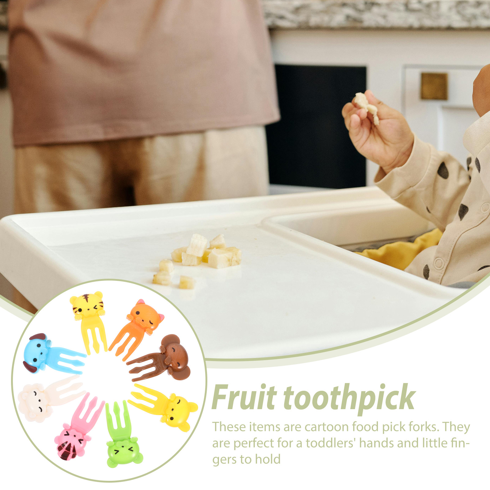 8Pcs Cartoon Animal Fruit Fork - огляд і ціна Food Snacks For Kids Party
