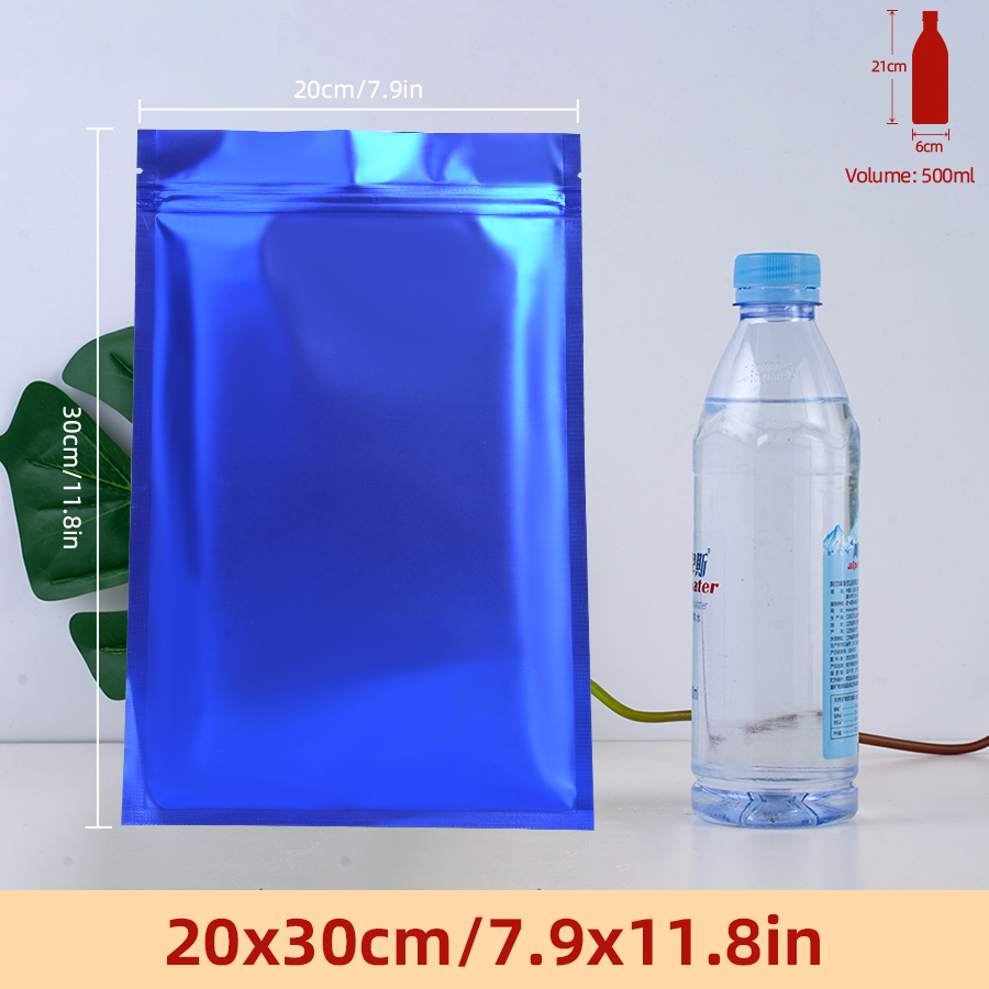 100pcs Matte Blue Foil Zipper  - огляд і ціна Food Packed Snacks