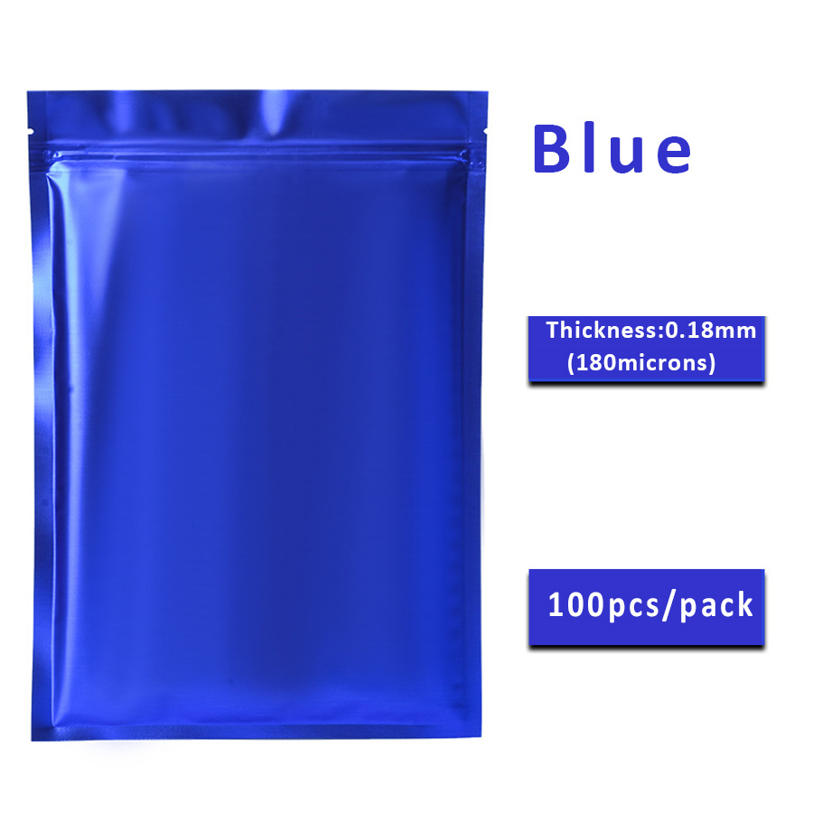 100pcs Matte Blue Foil Zipper  - огляд і ціна Food Packed Snacks