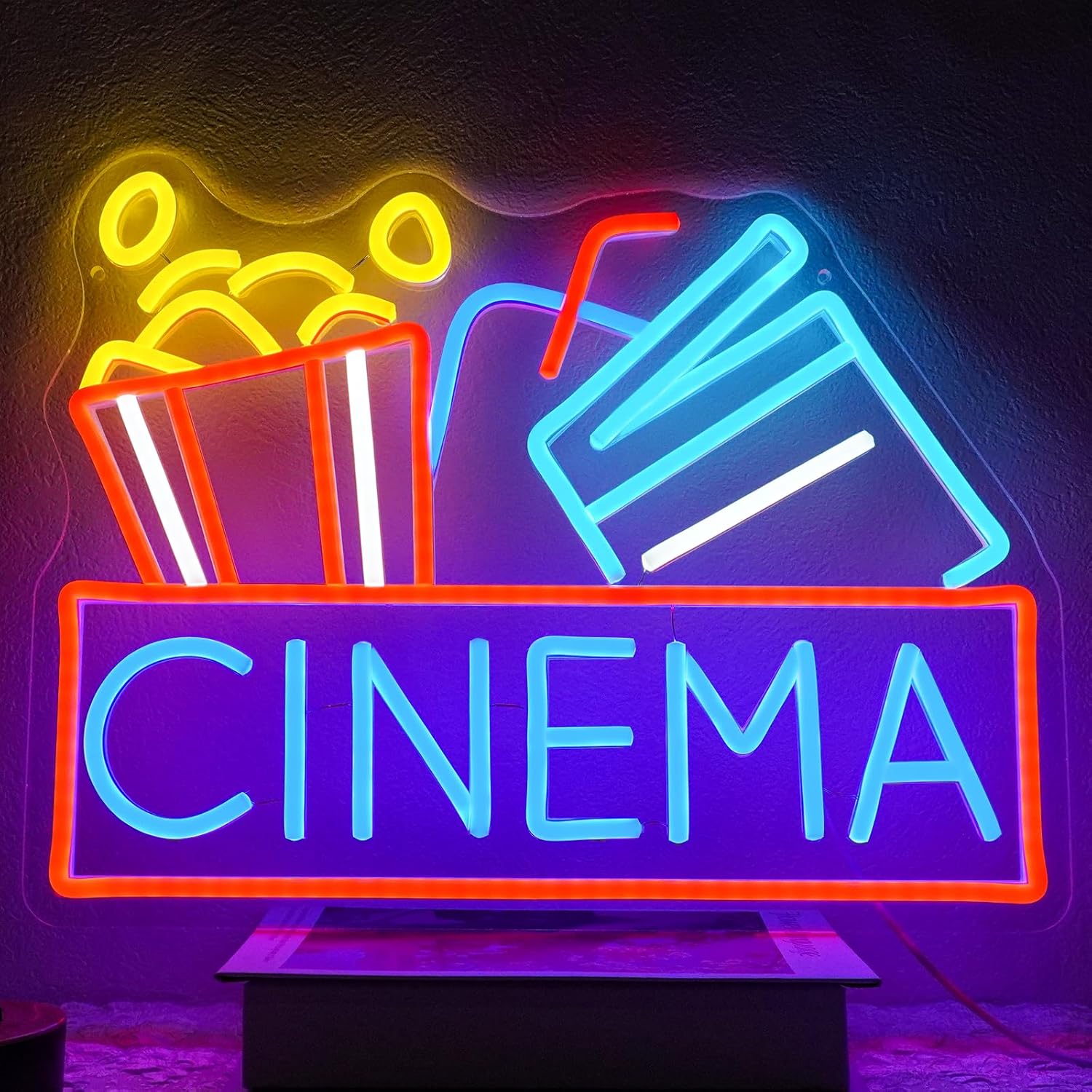 Popcorn Neon Sign Dimmable Foo - огляд і ціна Snacks Food Video