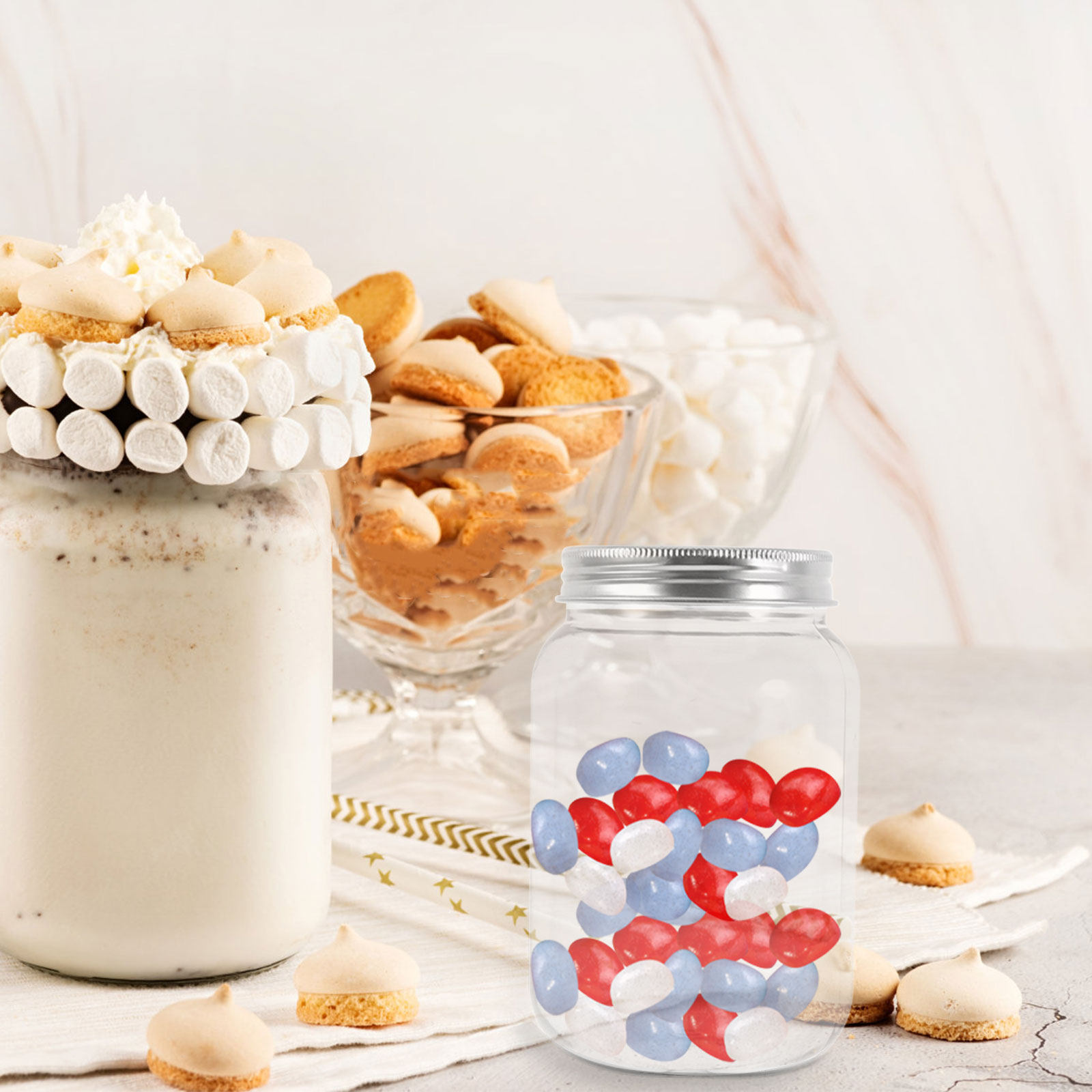 Airtight Food Storage Jars 4 P - огляд і ціна Food Packed Snacks