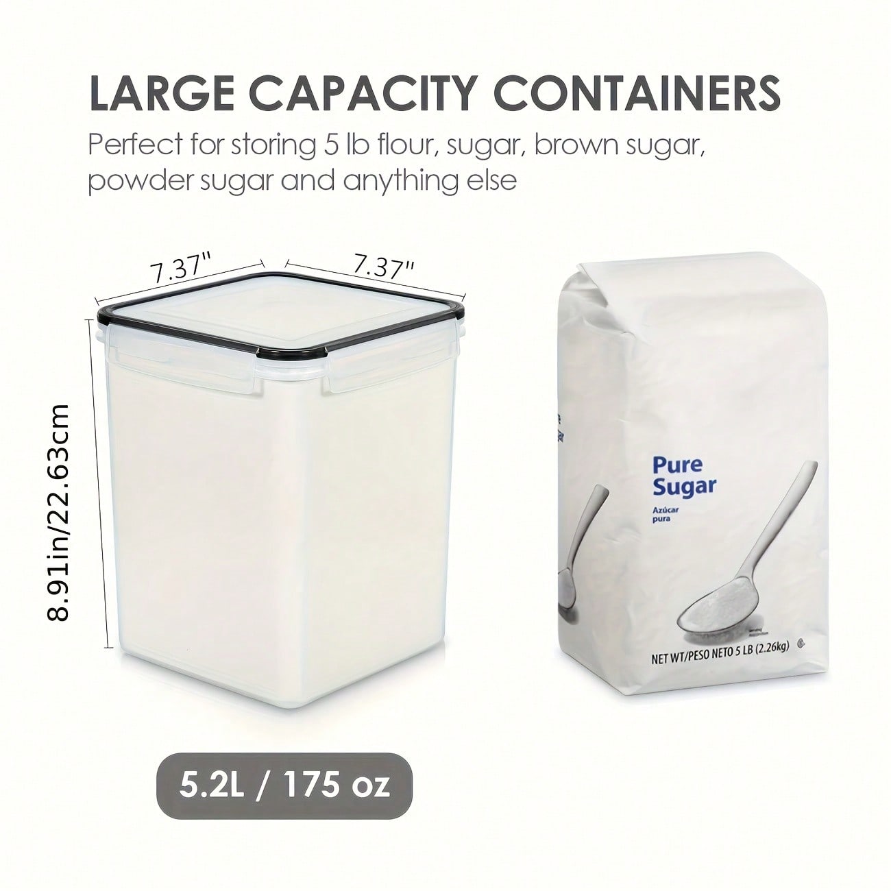 4PCS Large Food Storage Contai - огляд і ціна Snacks Food Labels